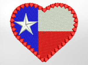 Heart of Texas Embroidery Design