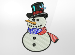 Patriotic Snowman Embroidery Design