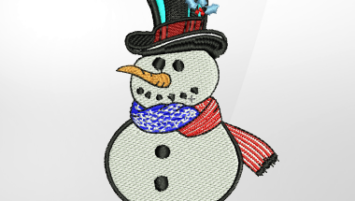 Patriotic Snowman Embroidery Design