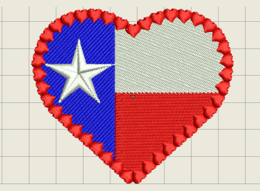 Heart of Texas Embroidery Design