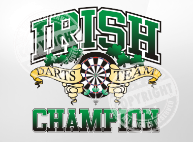 Irish Darts Team Champion Darts Shirt Design